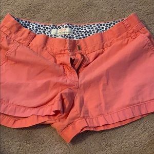 J crew chinco shorts - size four - coral